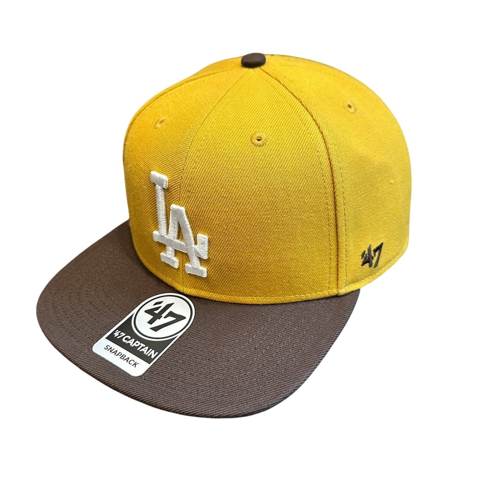 Los Angeles Dodgers Hat '47 Captain Snapback Men's OSFA Wheat Brown Pink